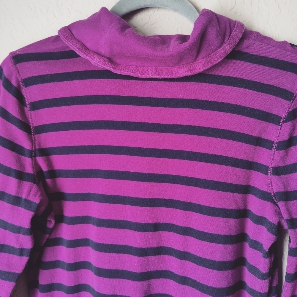 Lauren Ralph Lauren Women's Long Sleeves with Stripes Top Purple & Black size L - Picture 5 of 11